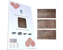 Fliesana - Zelfklevende wand- en vloertegels - set van 3 - waterbestendig, natuursteendessin, roestkleurig