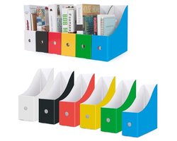 Organizer voor Tijdschriften en Documenten - Set van 6 Met Etiketten voor Thuis, Kantoor en School