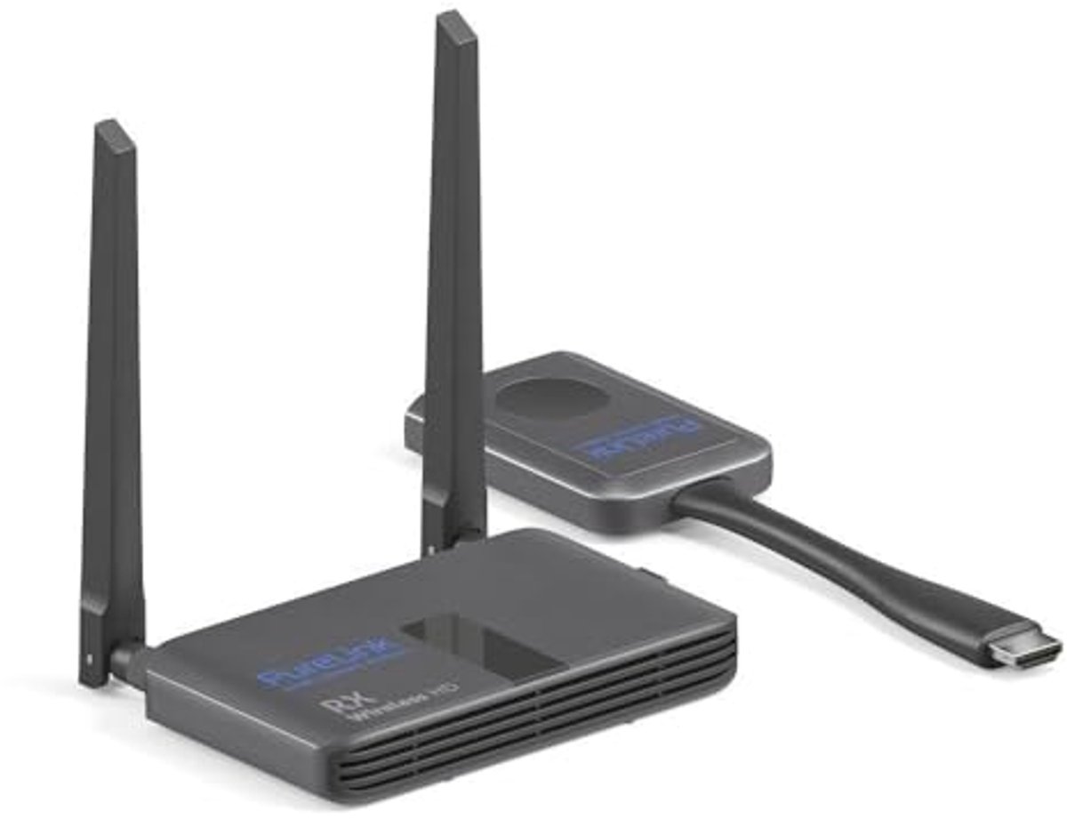 Draadloze HDMI-set voor ongecomprimeerde Full HD overdracht tot 30 meter