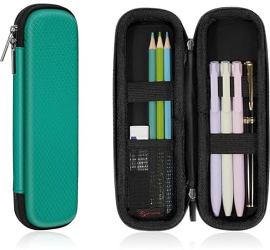 FINPAC Pennenetui, Etui Hard Eva, Schokbestendig, Pennenetui, Voor Executive Vulpen, Kantoor School, Roze Ombre, Large, Etui
