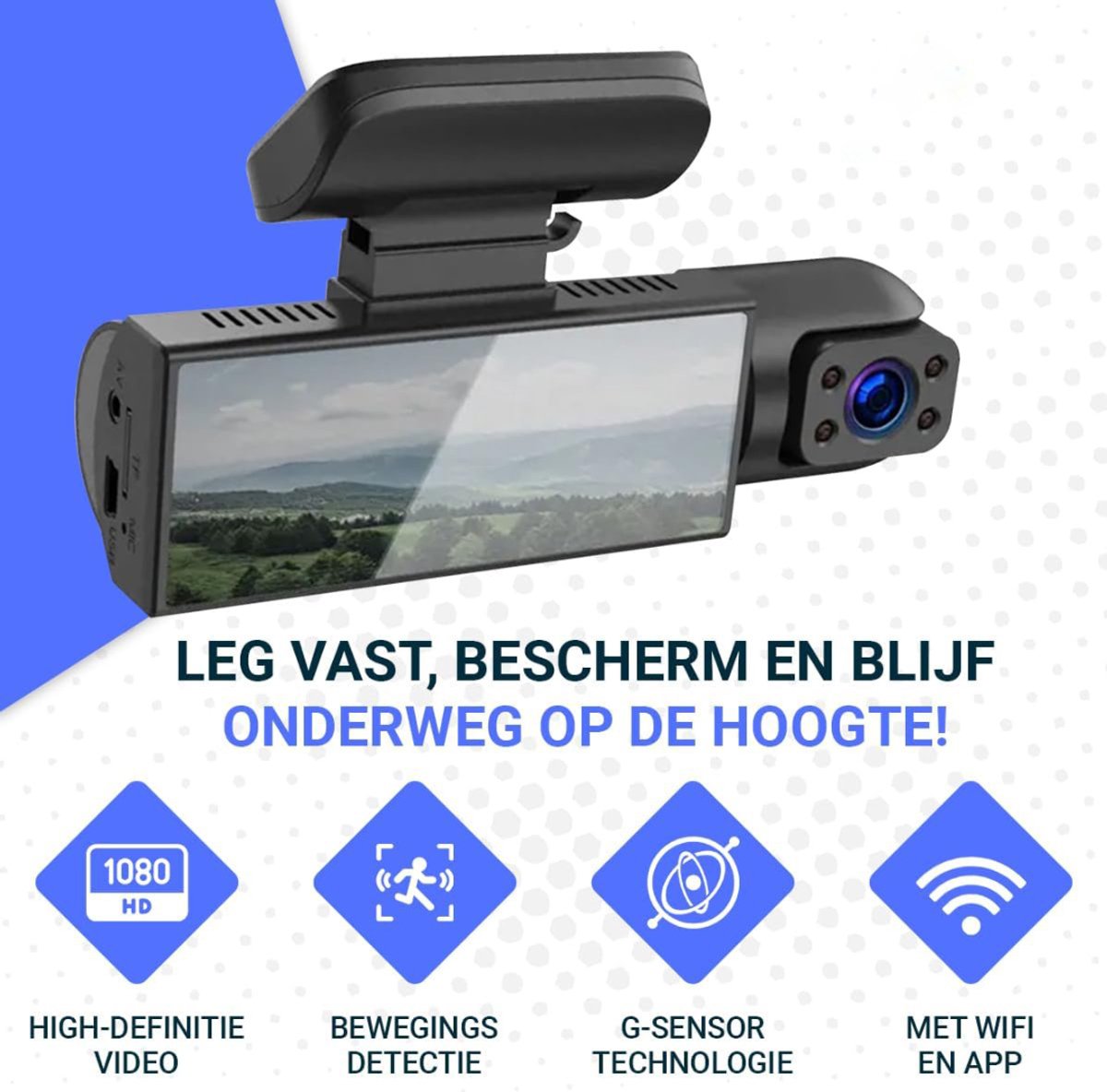 Dashcam voor Auto - Dual - Camerabewaking - Full HD - Zwart – foto 4