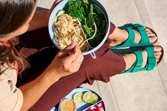 Bol bento Mepal Vita – 5 compartiments dont 3 récipients amovibles – Boîte Bento – Boîte repas salade – Sauge nordique