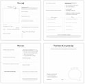 Vier pagina's uit het vriendenboek met diverse vragen en invulvelden, zoals 'Over mij', 'Jij met je kleuren', 'Over ons' en 'Voor later als we groot zijn'.