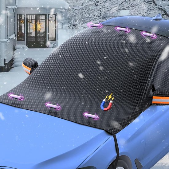 Allecto plus - Magnetische voorruitafdekking auto voor winter | 6 magneten | Sneeuw, ijs, vorst, stof en UV-bescherming