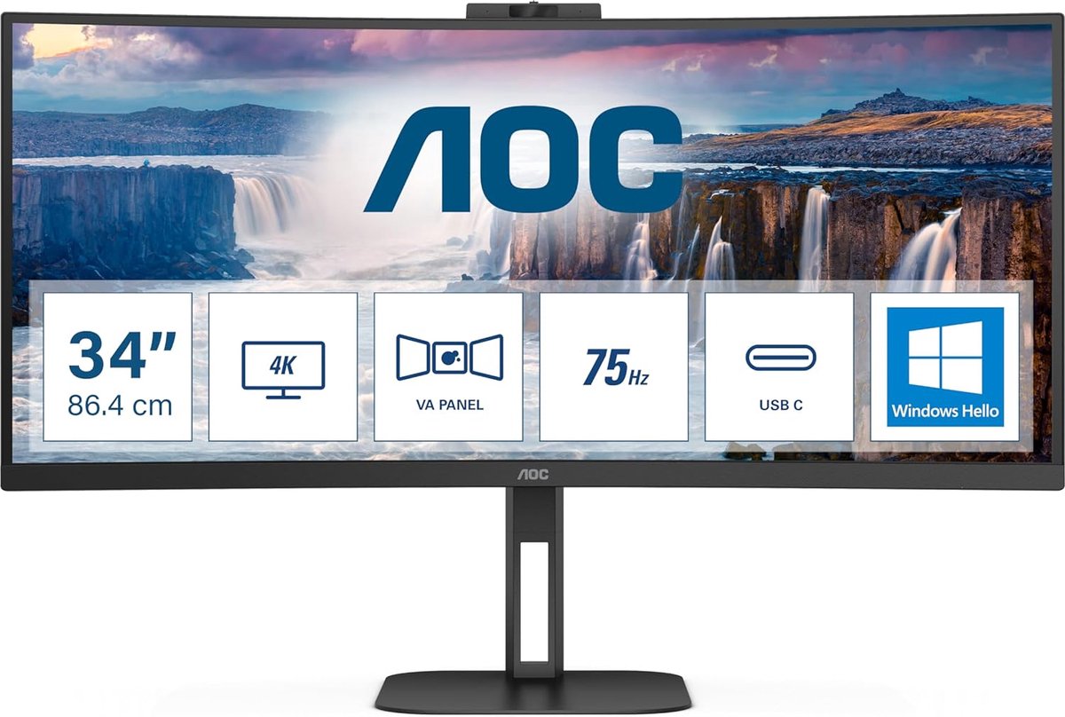 LED Monitor 34 inch Wide Quad HD 3440 x 1440 pixels