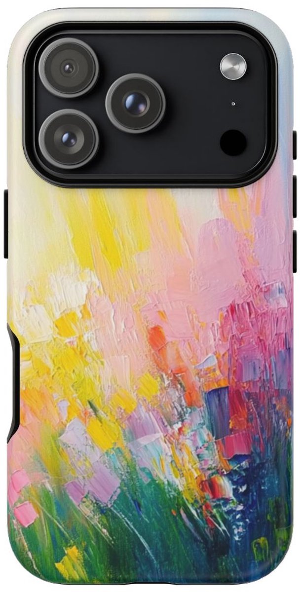 Abstracte Kleurrijke Penseelstreken – Telefoonhoesje Geschikt voor iPhone 17 Pro