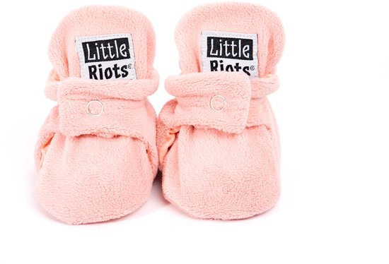 Little Riots - Babyslofjes - Fleece Original - Roze - 3-6 Maanden (10cm) - Schoenmaat 16-17
