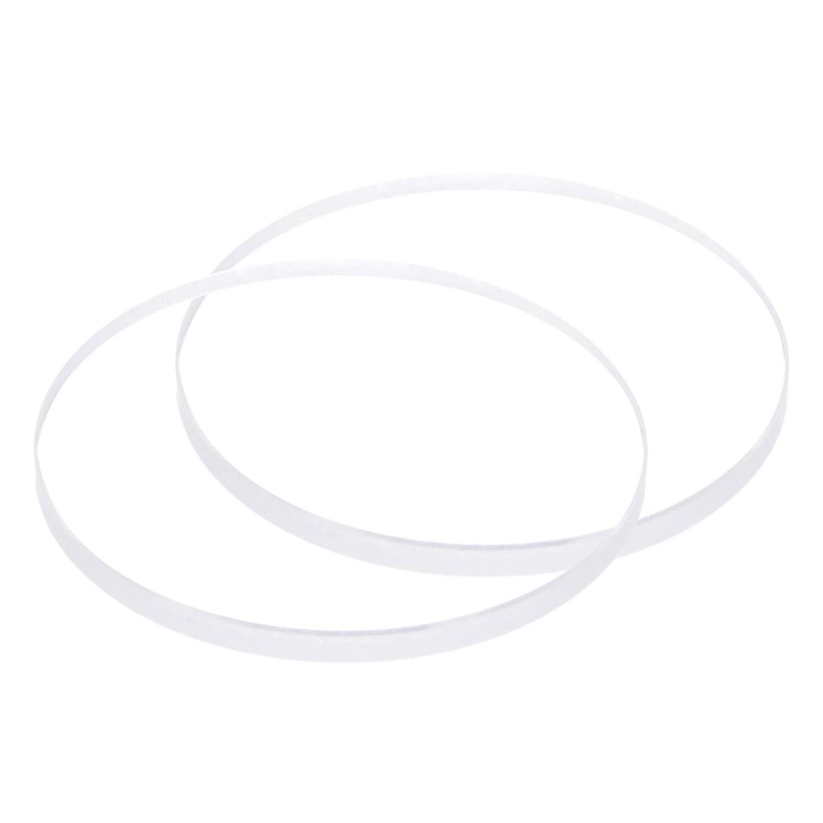 Allecto plus - Transparante horlogeglazen 35 mm diameter, 3 mm dik, vlak mineraalglas - Set van 2 stuks - Vervangende reparatie voor horlogemakers