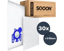 SQOON® Stofzuigerzakken Geschikt voor Miele GN, classic C1 complete C2/C3 + 3 filter - 30 Stuks