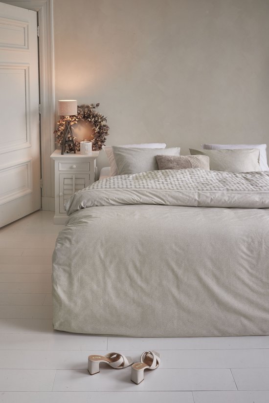 Rivièra Maison Hayes dekbedovertrek - Lits-Jumeaux - 240 x 200/220 cm - Zand van Merkloos — afbeelding 4