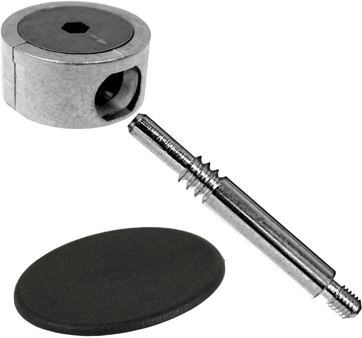 SOTECH hoekverbinder FUERTE 84 mm met zwart kunststof deksel, metalen sluitlip, kastverbinder, meubelbeslag, set verbindingsbeslag voor hoekverbindingen