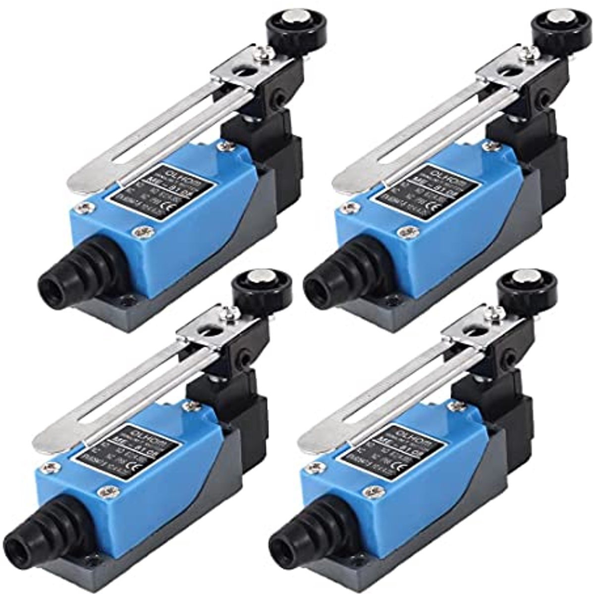 4pcs ME-8108 Momentary Limit Switch Adjustable Roller Lever Arm NC-NO CNC Mill Router Laser Plasma Compatible with Ar-duino 0~250V/5A