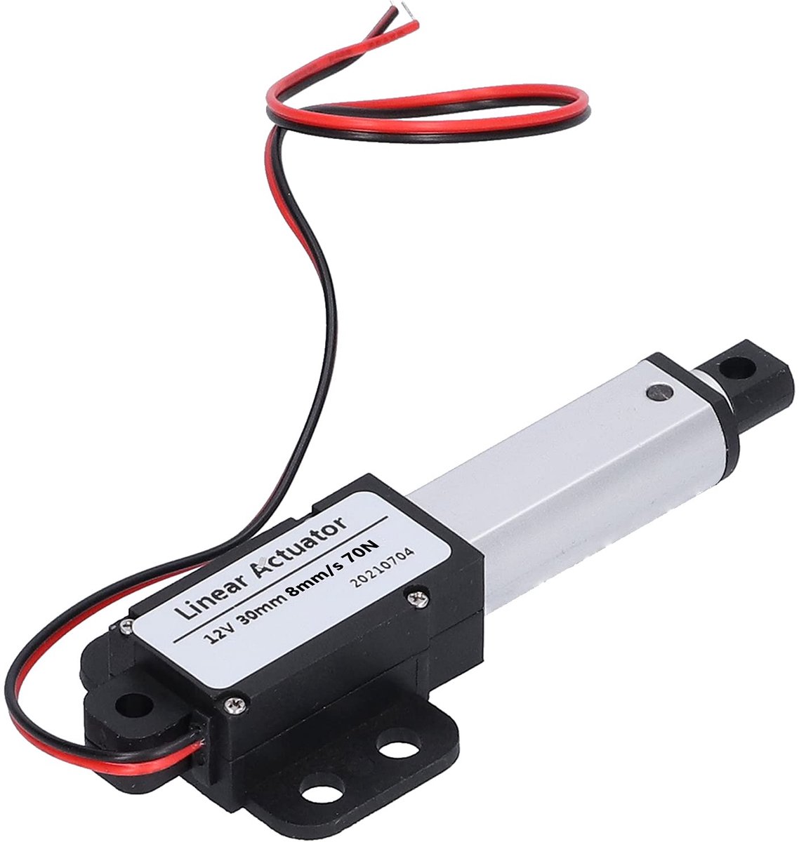 Linear Actuator, DC 12V 30mm Stroke Low Noise Built-in Limit Switch Short Circuit Protection T-Type Screw Mini Electric Linear Motion Actuator for Industrial, Agriculture (Broke 30mm-8