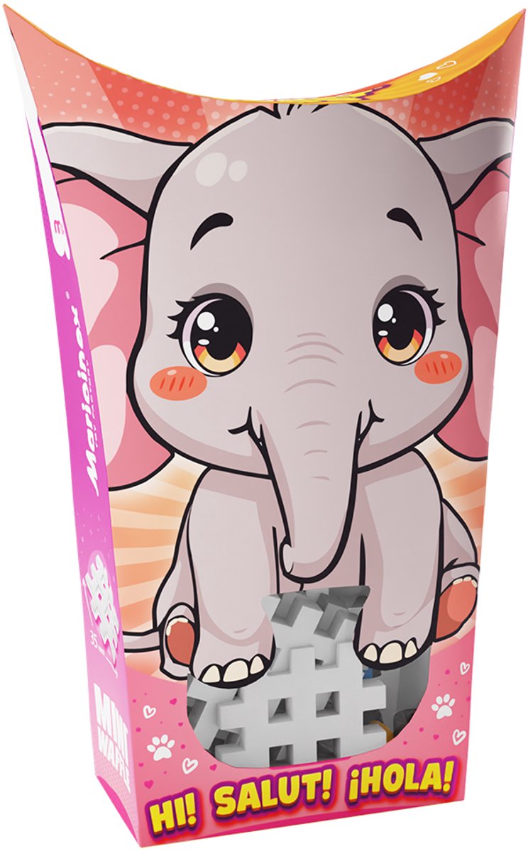 Mini wafel blokken pocket pets olifant - Marioinex - vanaf 3 jaar