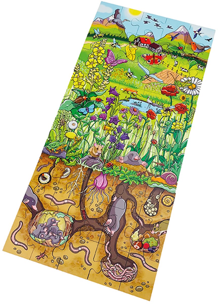 Vloerpuzzel bloemenweide - Beleduc - vanaf 3 jaar