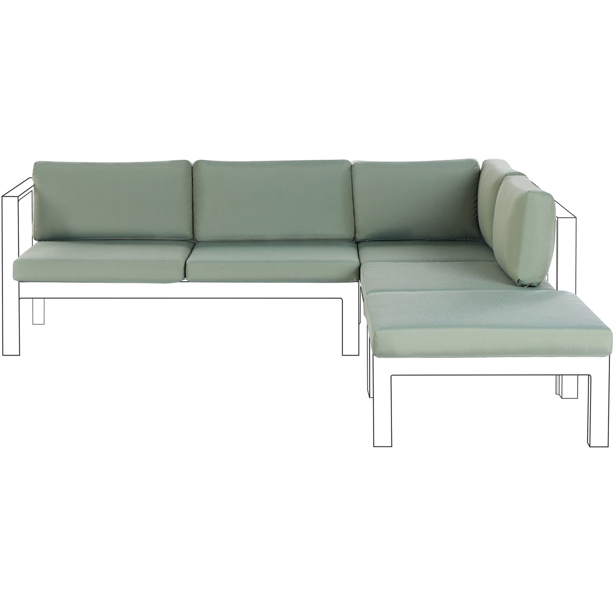 MESSINA - Kussenhoezen set - Groen - Polyester