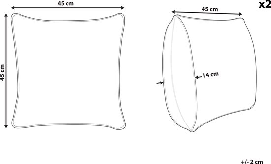 GOLDSPRUCE - Lot de 2 Sierkussen - Rouge - Velours
