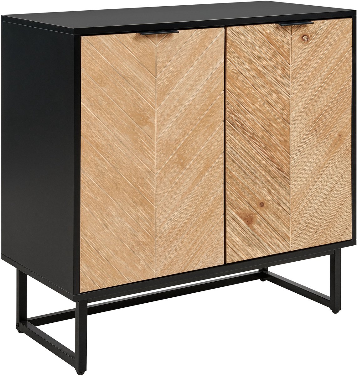 Beliani ALASKA - Dressoir - Lichtbruin/Zwart - Hout