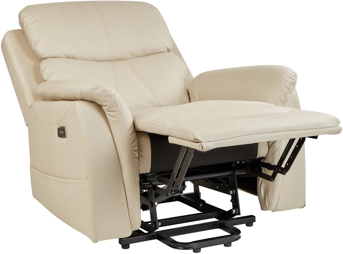 Afbeelding 2 van BELIANI Glorie Massagestoel Lichtbeige Kunstleer