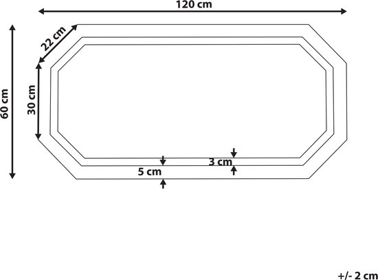 Beliani LOCMARIAQUER - Miroir LED- Argent - Glas