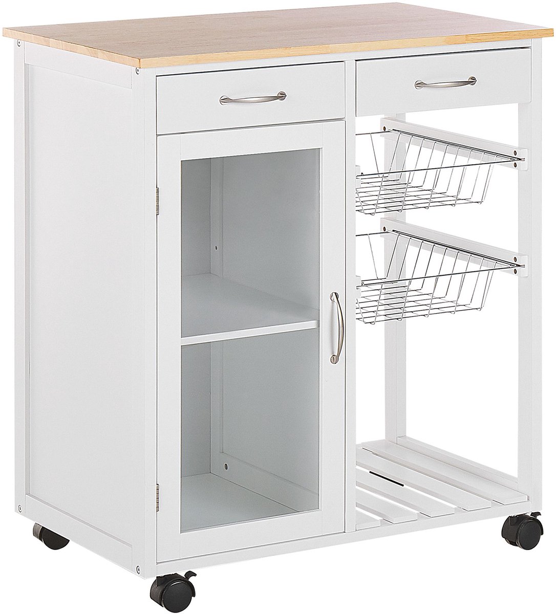 Beliani BOVES - Keukentrolley - wit - MDF