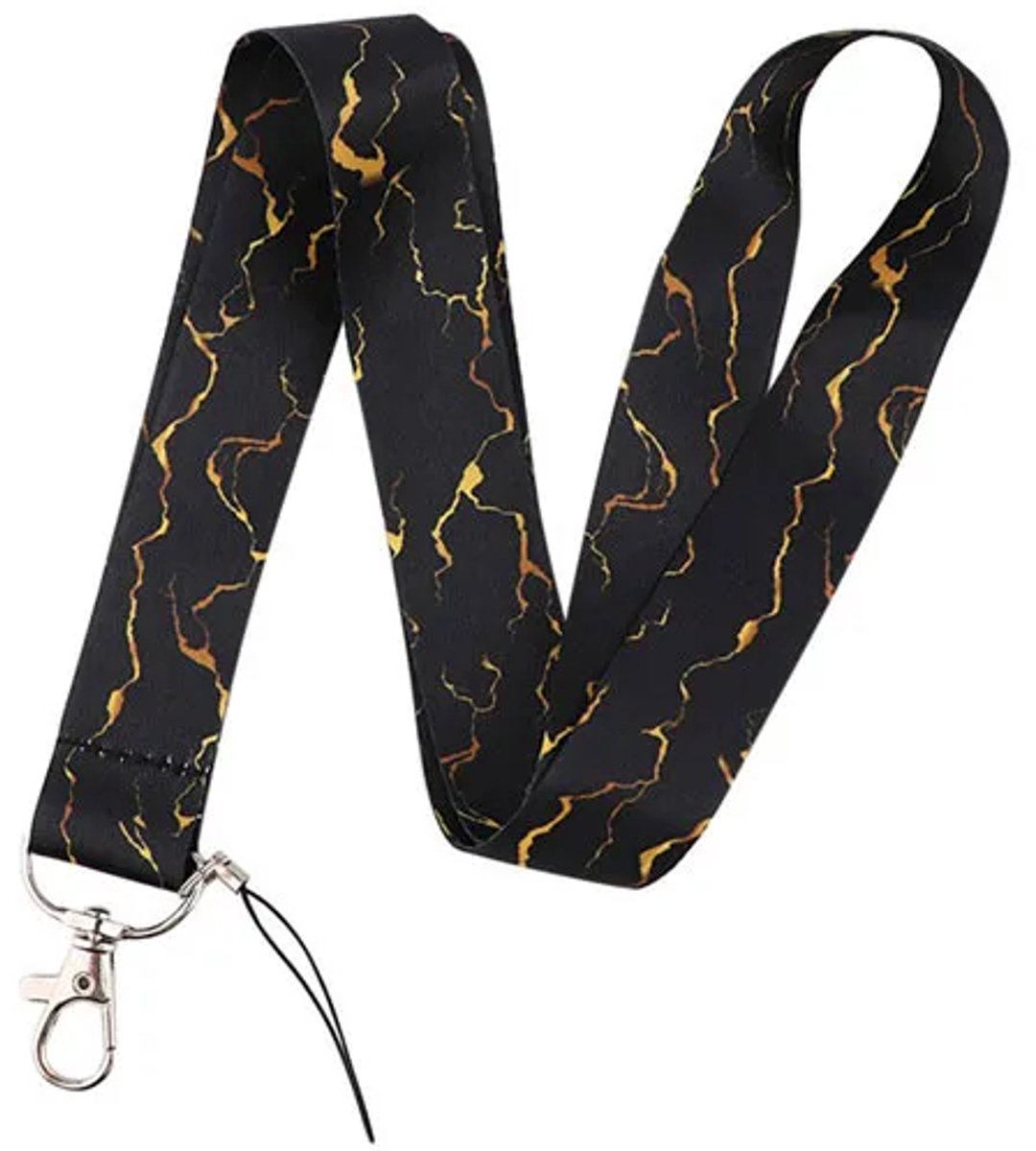 Travel Cords - Keycord Gold Marble - stevig lanyard - sleutelhanger - sleutelkoord - met telefoonkoord - sleutels