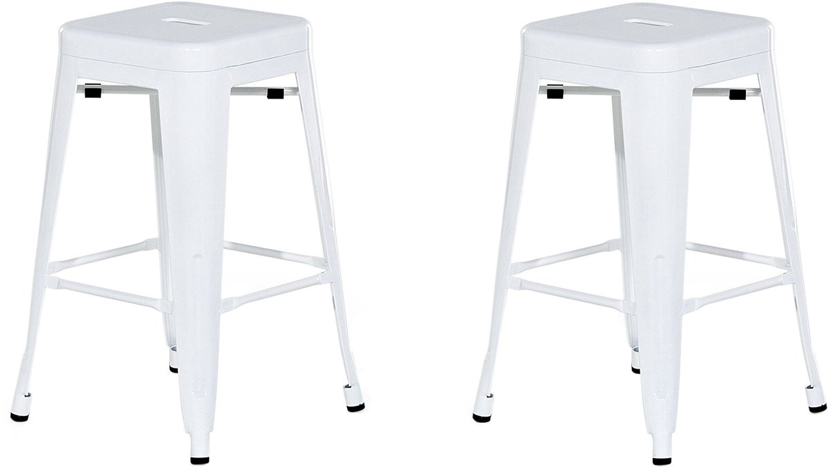 CABRILLO M - Barkruk - Set van 2 - Wit - Staal