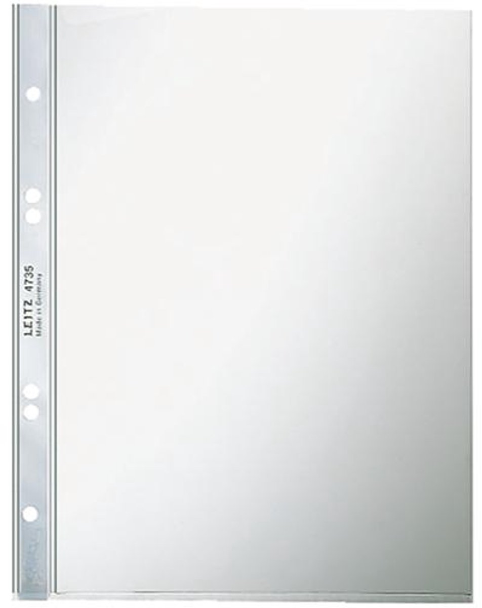 LEITZ documenthoezen A5 transparant PVC 0,08mm met duimuitsparing