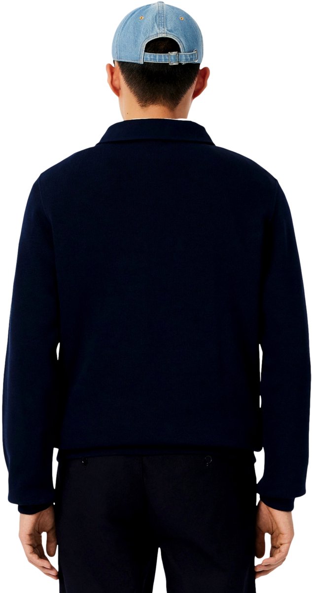 Lacoste Regular fit Polo Lange Mouw Puur katoen Blauw