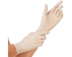 HYGOSTAR latex handschoenen Sense, maat M, natuurkleur, poedervrij