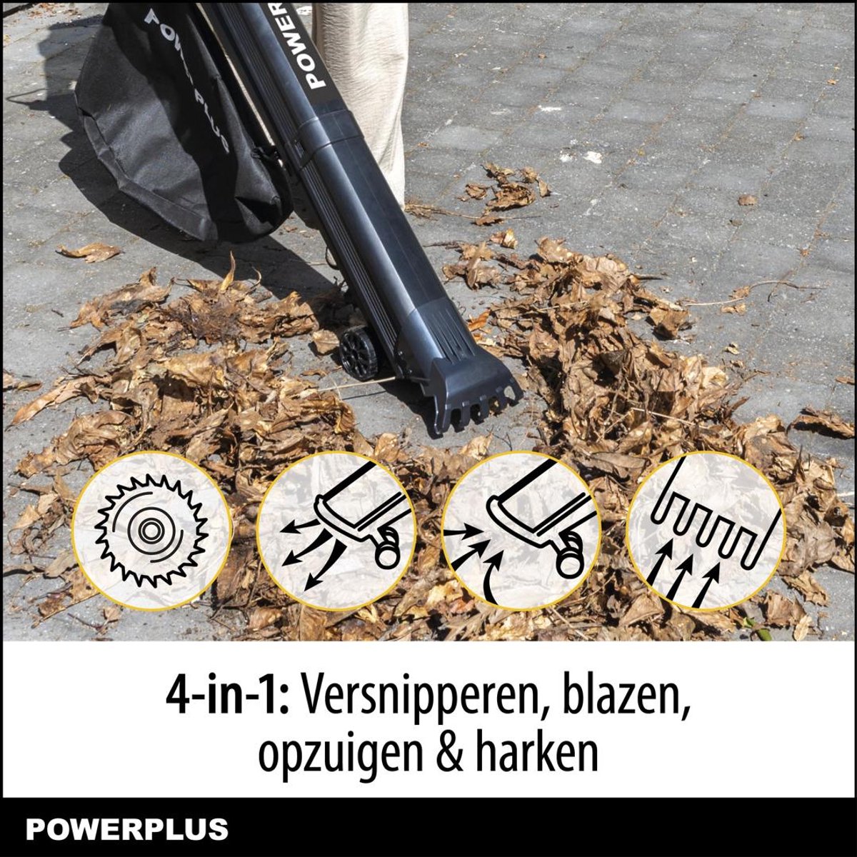 Powerplus Elektrische Bladblazer POWXG4039 - Elektrische Bladblazer en Bladzuiger van 3800 W - Tuingereedschap – foto 3