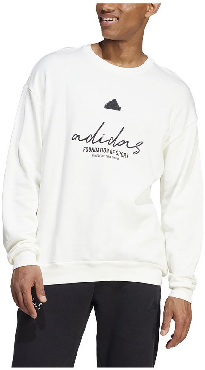 Adidas Brand Love French Terry Sweatshirt S Regular Man Creme