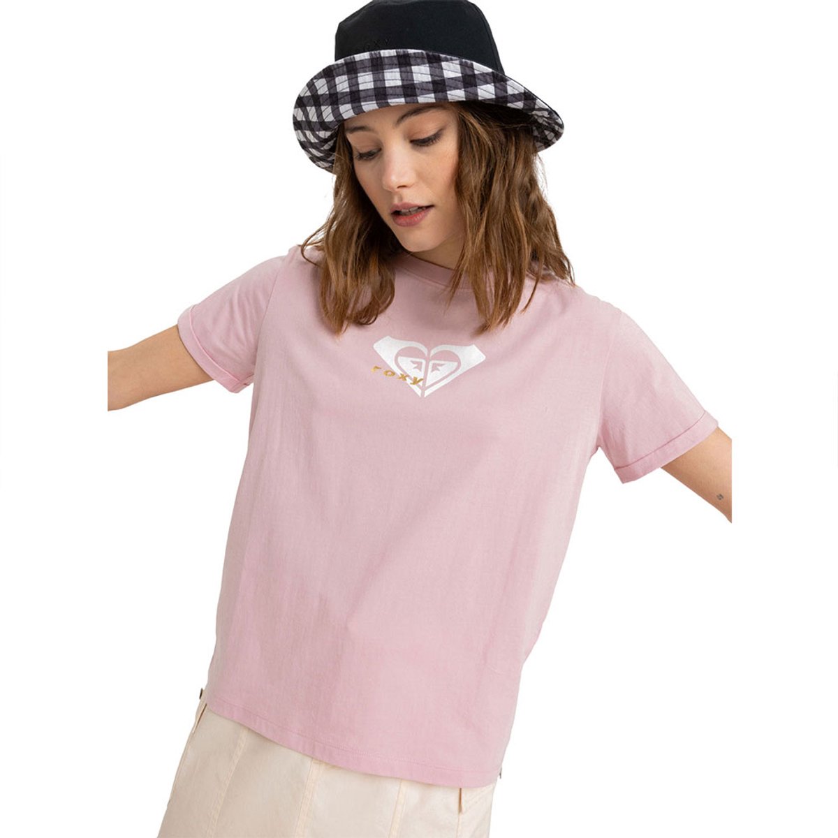 Roxy Oceanregular Corpo T-shirt Met Korte Mouwen 2XS Vrouw Bleached Mauve