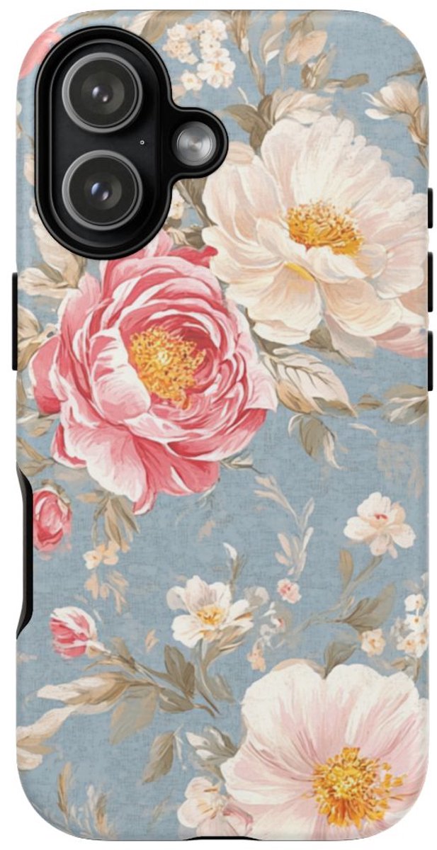 Romantisch Roze-Wit Bloemenpatroon – Telefoonhoesje Geschikt voor iPhone 17