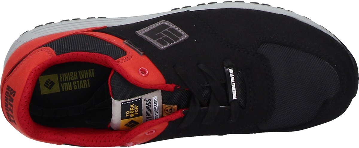 TOWORKFOR Werkschoen Graffiti S3 SRC ESD 8A86-07 Zwart/Rood/Wit - Maat 36