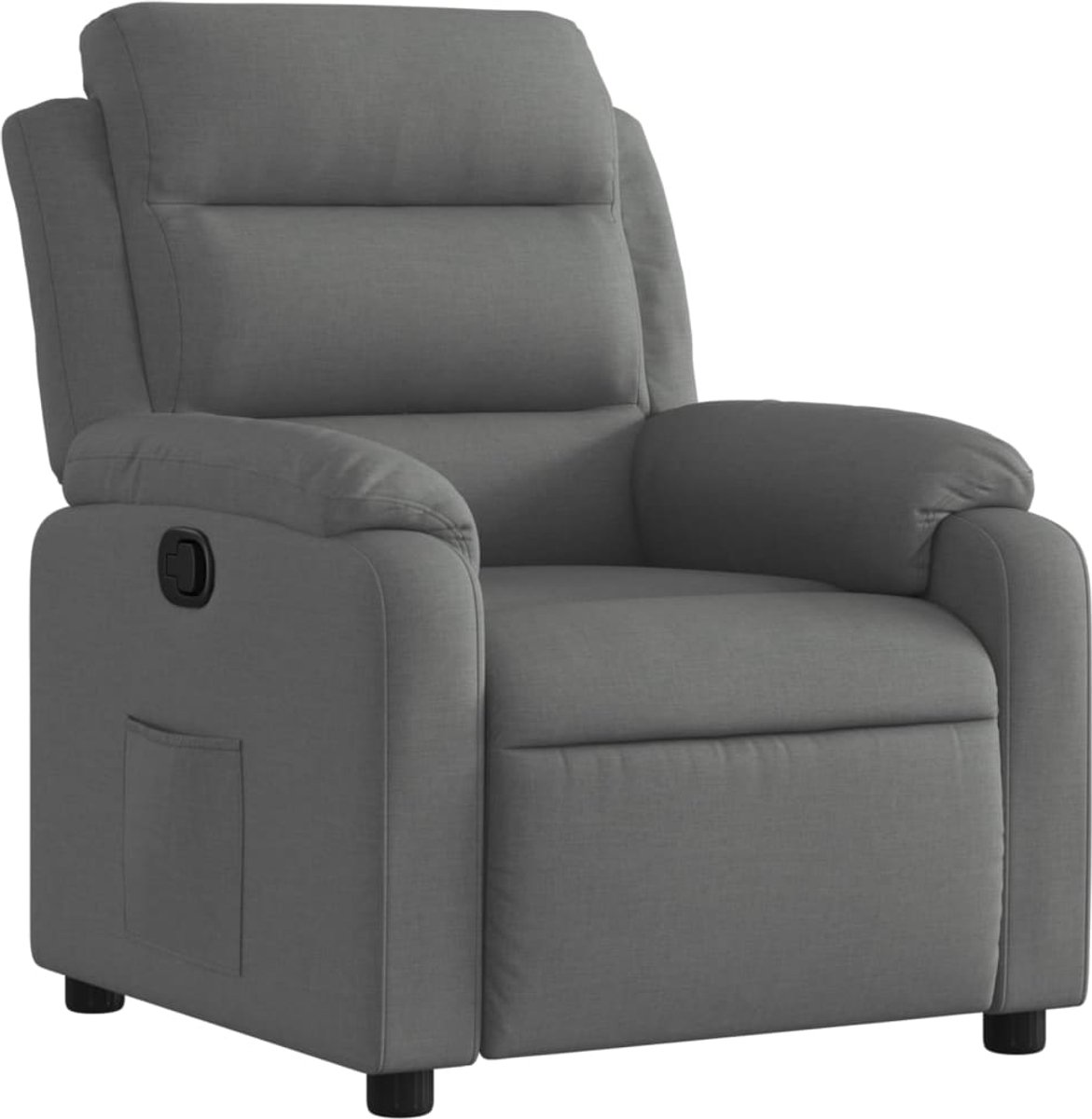 vidaXL Relaxfauteuil - Donkergrijze - Stof Donkergrijs