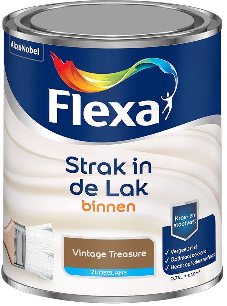 Flexa - Strak in de Lak Binnenlak Zijdeglans - Vintage Treasure - Mengverf - 0.75 L