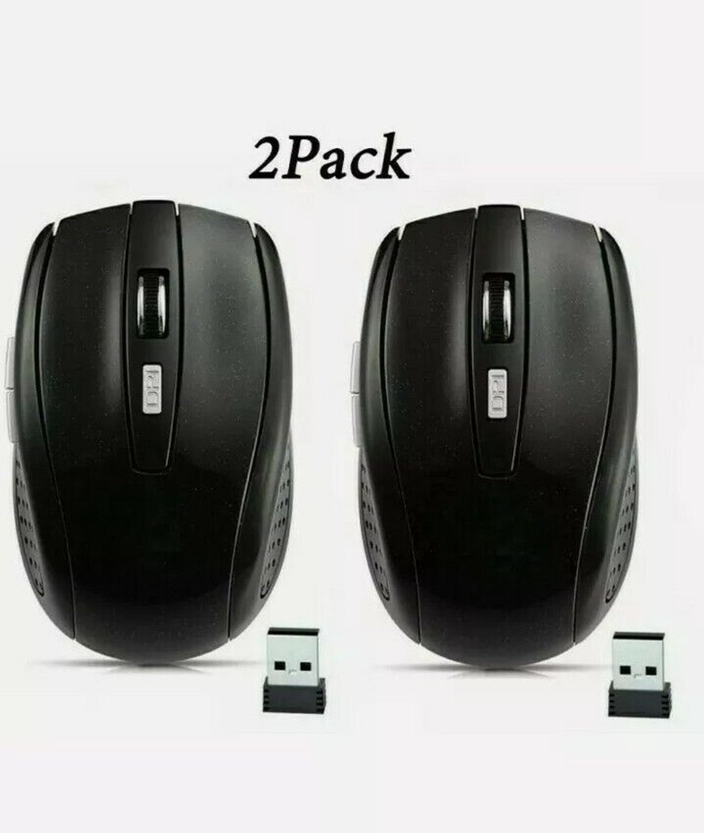Image of 2-pack draadloze muis Bluetooth 2.4GHz draadloze computer optische muis geschikt voor laptops