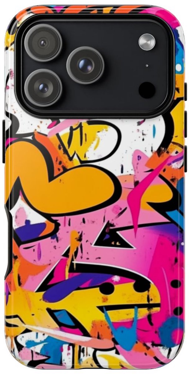 Kleurrijke Abstracte Graffiti Kunst – Telefoonhoesje Geschikt voor iPhone 17 Pro