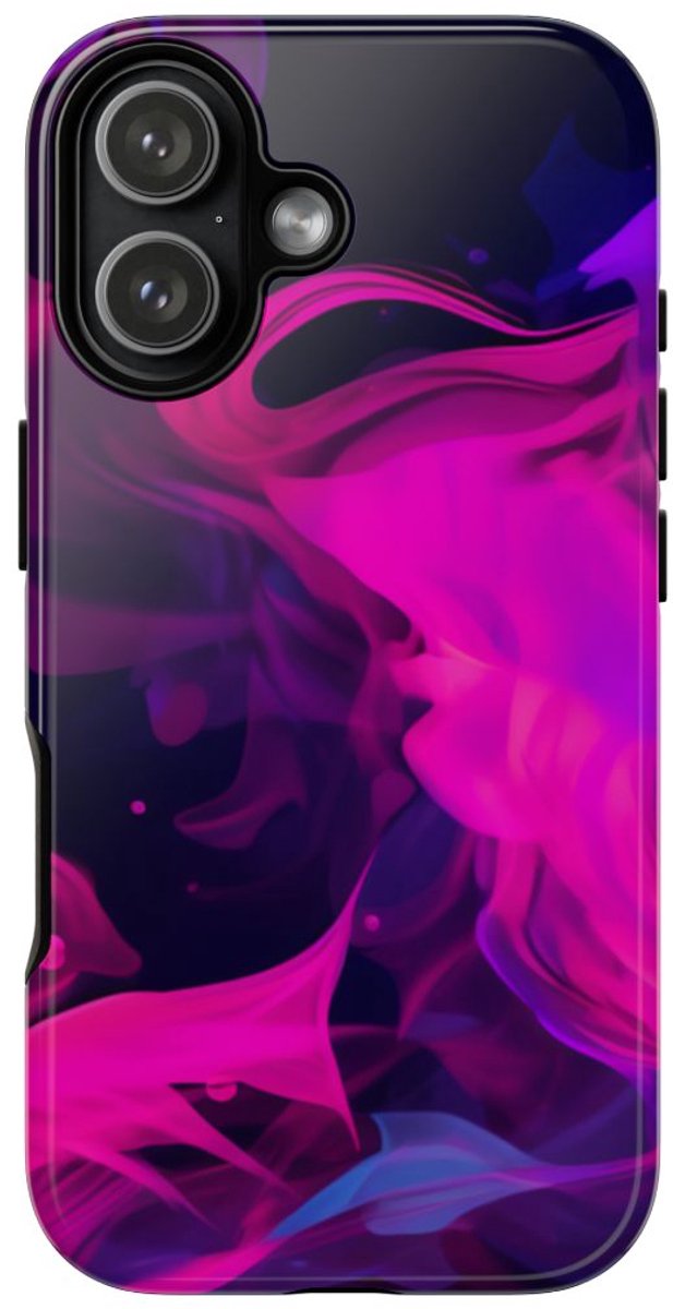 Fluorescerende Inktwervelingen in Water – Telefoonhoesje Geschikt voor iPhone 17
