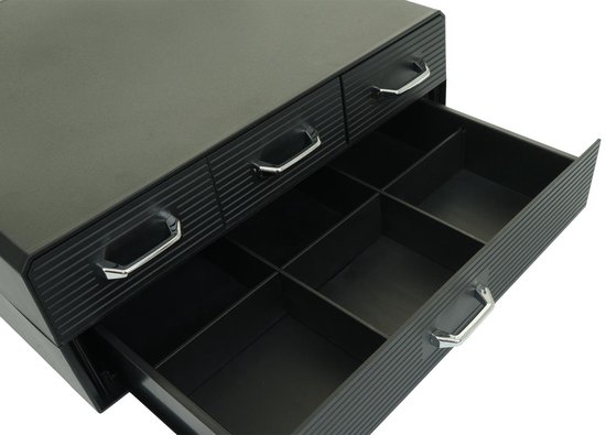 Boîte à tiroirs pour capsules de café/sachets de thé MCW-L99, boîte de rangement avec 4 tiroirs boîte 13x34x31cm