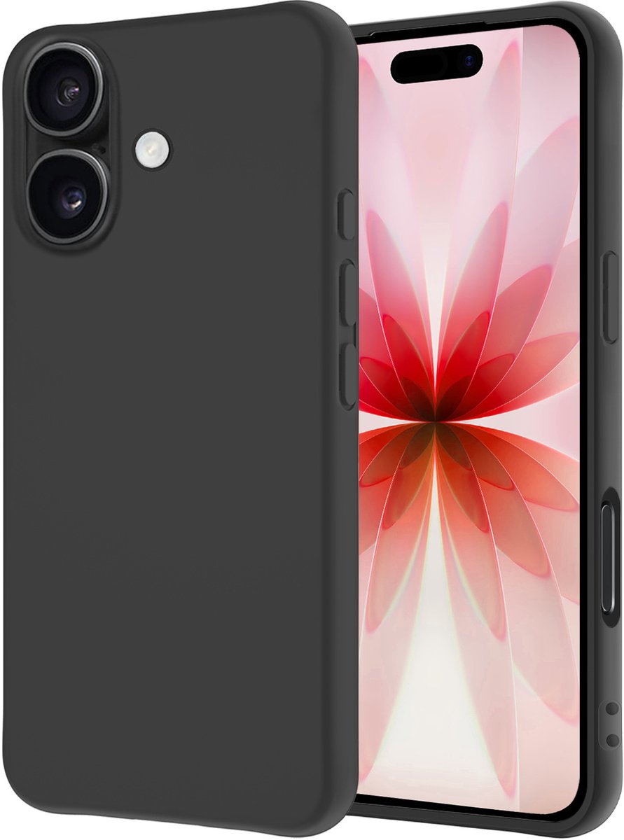 Hoesje - Geschikt voor Apple iPhone 17 - Sterk & Shockproof - Hoes Cover - Siliconen Case - Zwart