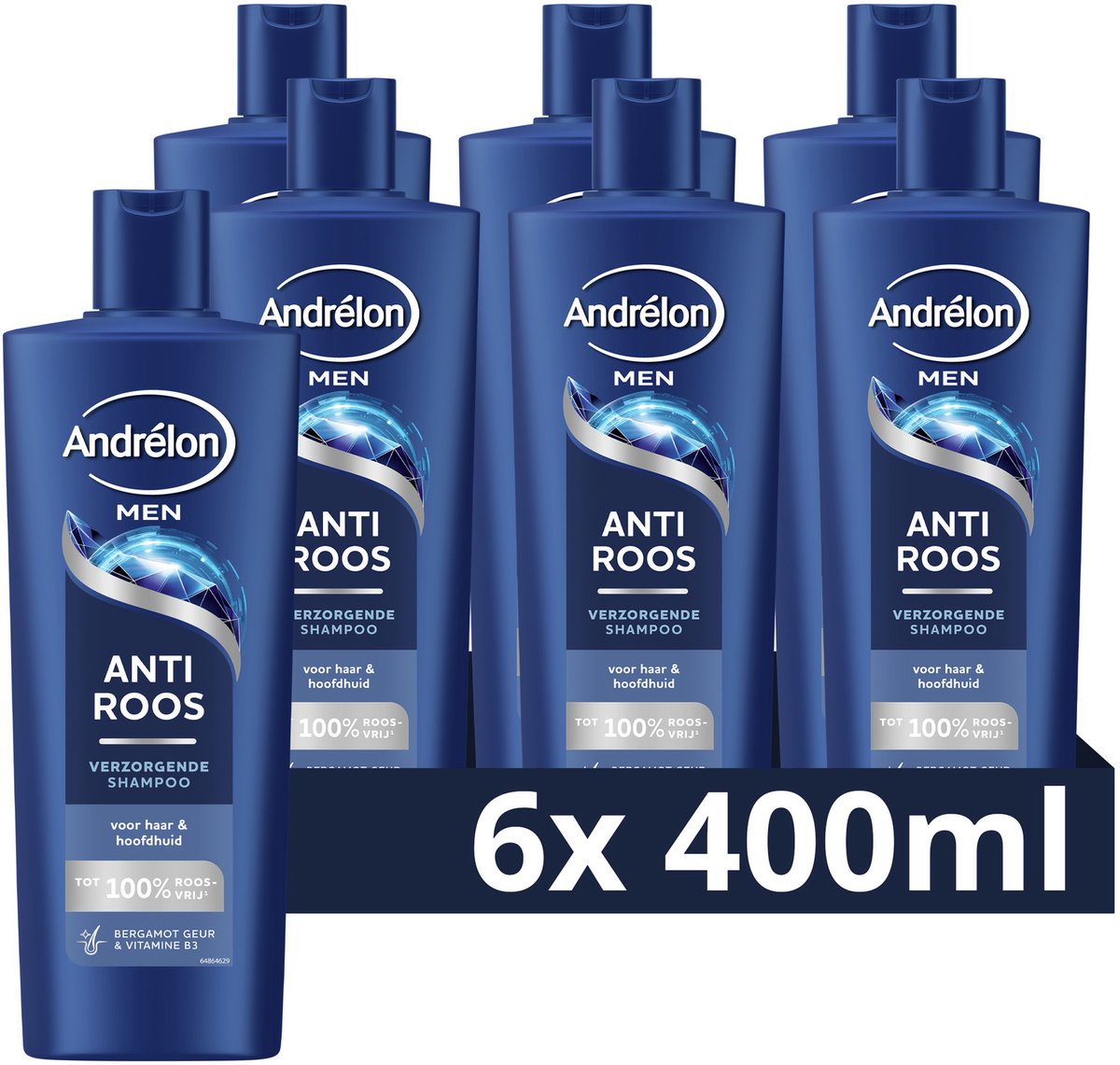 Andrélon - Men Shampoo - Anti-Roos - 6 x 400 ml