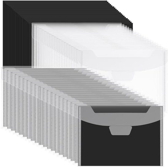 Foto: Promohome magnetische opslagset voor stempels en knutselmaterialen 40 delig pakket met pvc zakjes en magneetvellen waterdicht en herbruikbaar ideaal voor scrapbooking en stempelhobby