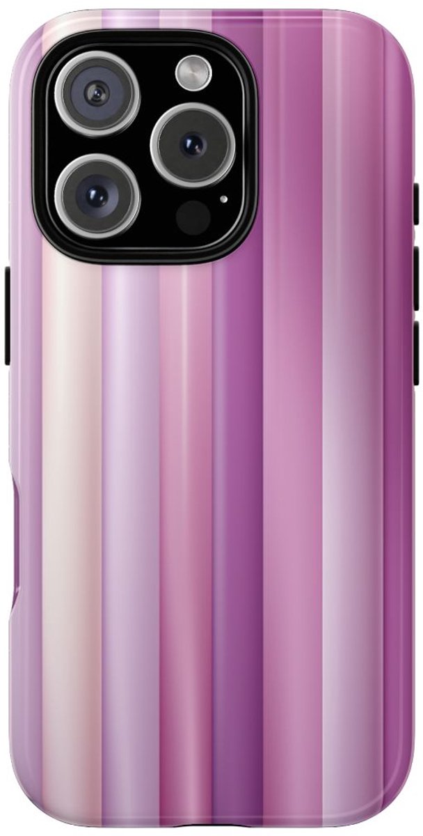 Paarse Verticale Strepen met Kleurverloop – Telefoonhoesje Geschikt voor iPhone 16 Pro