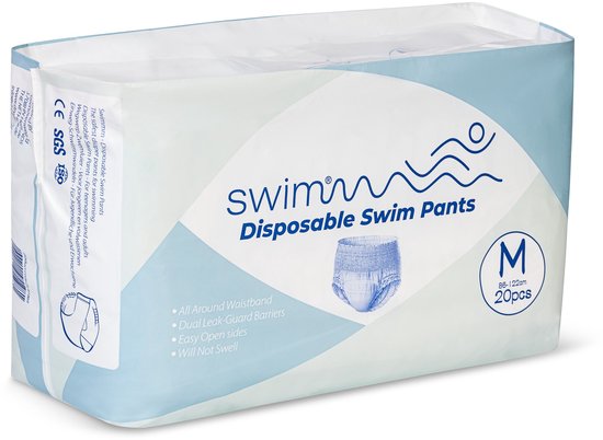 Swimmm Wegwerp Zwemluier Volwassenen | Medium | heup: 86–122 cm | gewicht 54–79 kg