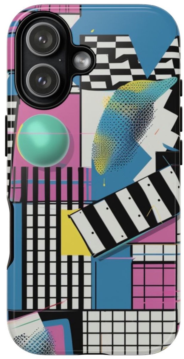 Kleurrijk Geometrisch Abstract Patroon – Telefoonhoesje Geschikt voor iPhone 17