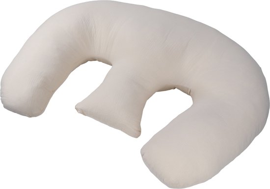 MamaLoes Soft Cotton Ecru Tweeling Voedingskussen — afbeelding 3
