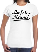 Liefste mama cadeau t-shirt wit dames L