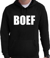BOEF tekst hoodie zwart voor heren 2XL